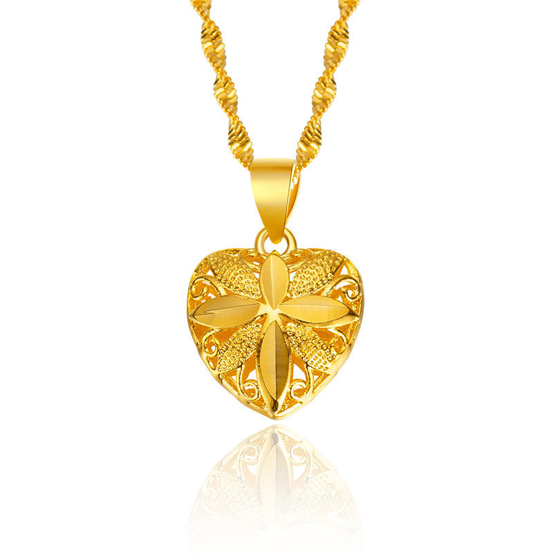 Gold Heart Necklace for Women